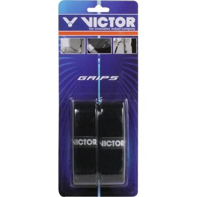 Victor Overgrip Frottee Grip (bandża chwytowa) czarny - 2 sztuki w blistrze