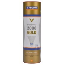 Victor Piłki do badmintona Shuttle 2000 Nylon puszka biała 6 sztuk