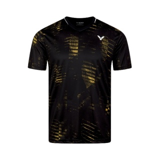 Koszulka sportowa Victor T-53102 C (100% poliester) czarna/żółta męska