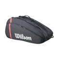 Torba tenisowa Wilson Racketbag Tour Bag 2025 (torba na rakiety, 2 główne komory, komora na buty) czarna 12-sztukowa