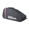 Torba tenisowa Wilson Racketbag Tour Bag 2025 (torba na rakiety, 2 główne komory) czarna 6-sztukowa