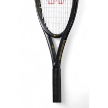 Wilson dziecięca rakieta tenisowa Burn Spin JR 26in (11-14 lat) 2025 czarna/pomarańczowa - naciągnięta -