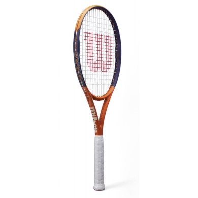 Wilson rakieta tenisowa Roland Garros Equipe HP 100in/286g/Allround 2025 brązowa/ciemnoniebieska - naciągnięta -