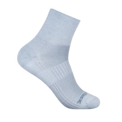 Skarpety sportowe Wrightsock Quarter Plus Coolmesh II (cienkie, oddychające, wygodne) jasnoszare - 1 para