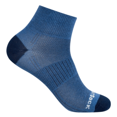 Skarpety sportowe Wrightsock Quarter Coolmesh II (cienkie, oddychające, wygodne) niebieskie/granatowe - 1 para