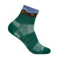 Skarpety sportowe Wrightsock Quarter Plus Stride (wysokie do kostki, średniej grubości, skarpety przeciwpęcherzowe) zielone - 1 para