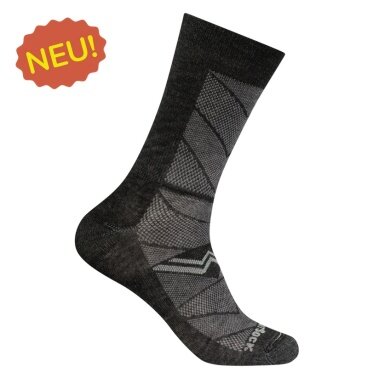 Skarpety sportowe Wrightsock Crew Coolmesh II (cienkie, oddychające, wygodne) czarne/perłowo-szare - 1 para