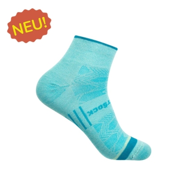 Skarpety sportowe Wrightsock Quarter Coolmesh II (cienkie, oddychające, wygodne) turkusowe - 1 para