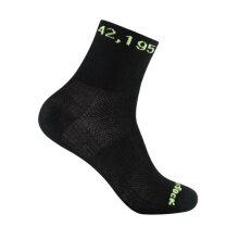 Skarpety sportowe Wrightsock Quarter Plus Coolmesh II (oddychające, wygodne) czarne/lime - 1 para