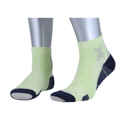 Skarpety biegowe X-Socks Run Perform Ankle neo limonkowo-zielone/czarne męskie - 1 para
