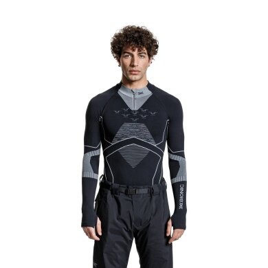 X-Bionic Funkcyjna koszulka z długim rękawem Energy Accumulator Light Half Zip bielizna czarna/szara męska