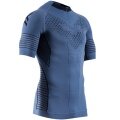 Koszulka biegowa X-Bionic Twyce Race Shirt (dopasowana) krótki rękaw slateblue/czarny męska