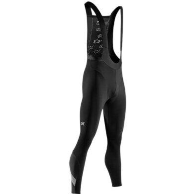 X-Bionic Spodenki rowerowe Corefusion Ride BIB Warm (dopasowane, wiatroszczelne) długie czarne męskie