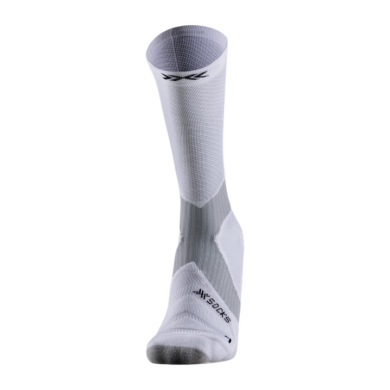X-Socks skarpetki rowerowe Bike Expert Crew 2025 białe/szare męskie - 1 para