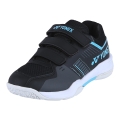 Buty do badmintona Yonex Strider Flow 2025 (rzep) czarne/niebieskie dziecięce