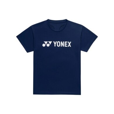 Koszulka sportowa Yonex Practice Logo 16856J (100% poliester) 2026 granatowa dla chłopców