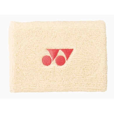 Yonex opaska na nadgarstek z logo Yonex na środku 10x8cm beżowa 1 sztuka
