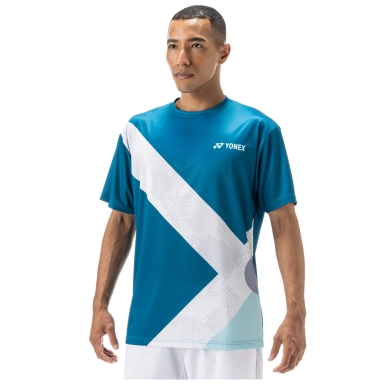 Yonex T-shirt treningowy Practice Graphic YM0044 (100% poliester) 2024 niebiesko-zielony mężczyźni