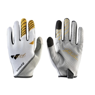 Rękawice rowerowe Zanier Shredder białe/szare/żółte - 1 para