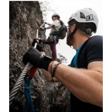 Rękawice wspinaczkowe Zanier Roter Turm (4-kierunkowy stretch, skóra kozia) czarne - 1 para