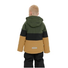 Zigzag zimowa kurtka narciarska Taylora W-PRO 15.000 (4-kierunkowy stretch, wodoodporna, wiatroszczelna) karmelowo-brązowa/oliwkowa dziecięca