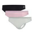 adidas bielizna Slip Thong (idealne dopasowanie) różowy/czarny/szary damski - 3 sztuki