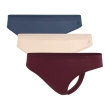 adidas bielizna Slip Thong (idealne dopasowanie) niebiesko/czerwono/naturalne dla kobiet - 3 sztuki