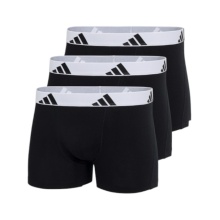 adidas bielizna bokserki trunk Active Flex Cotton czarny/biały mężczyźni - 3 sztuki