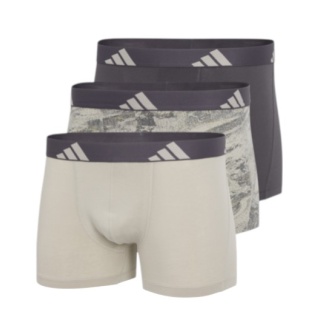 adidas bielizna bokserki Trunk Active Flex Cotton czarny/beżowy/zielony męskie - 3 sztuki