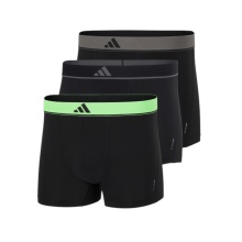 adidas bielizna bokserki Trunk Climacool Active Micro Flex Eco czarny/szary/lime zielony męskie - 3 sztuki