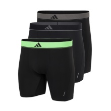 adidas bielizna bokserki Brief Active Micro Flex Eco wielokolorowe czarny/szary/lime zielony męskie - 3 sztuki