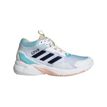 adidas Halowe buty do tenisa CrazyFlight 6 Mid białe/niebieskie damskie