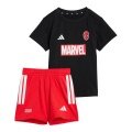 adidas dres Marvel Spider-Man (koszulka i krótkie spodenki) czarny/czerwony dla małych dzieci