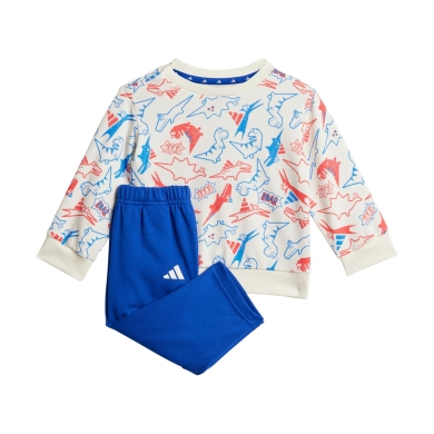 adidas dres sezonowy Essentials Adiraptor French Terry offwhite/royalblue dla małych dzieci