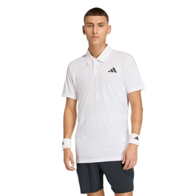 adidas Polo tenisowe Climacool+ Airchill Freelift (wąski krój, recyklingowany poliester) 2026 białe męskie