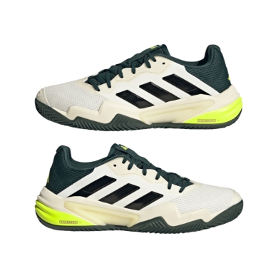 adidas buty tenisowe Barricade 13 Clay/Sandplatz/Stabil 2025 białe/ciemnozielone męskie