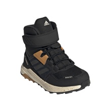adidas buty trekkingowe Terrex Trailmaker High COLD.RDY (tekstylne, ciepłe) czarne/brązowe/beżowe dziecięce