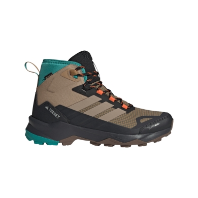 adidas Buty trekkingowe Terrex Skychaser AX5 Mid Climawarm+ GTX (wodoodporne) brązowo/czarny/teal niebieski męskie