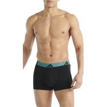 adidas bielizna bokserki trunk Active Flex Cotton czarny/zielony/niebieski męski - 3 sztuki
