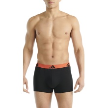 adidas bielizna bokserki Trunk Active Flex Cotton czarny/pomarańczowy/szary mężczyźni - 3 sztuki