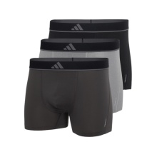adidas bielizna bokserki Trunk Climacool Active Micro Flex Eco szary/czarny męskie - 3 sztuki