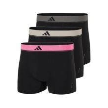 adidas bielizna bokserki Trunk Climacool Active Micro Flex Eco czarny/różowy/beżowy/szary męski - 3 sztuki