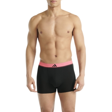 adidas bielizna bokserki Trunk Climacool Active Micro Flex Eco czarny/różowy/beżowy/szary męski - 3 sztuki