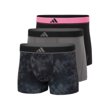 adidas bielizna bokserki Trunk Climacool Active Micro Flex Eco czarny/szary/różowy męski - 3 sztuki