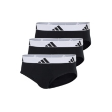 adidas bielizna slip brief Active Flex Cotton - czarny/biały - 3 sztuki