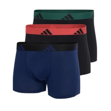 adidas bielizna bokserki trunk Active Flex Cotton czarny/ciemnoniebieski męskie - 3 sztuki