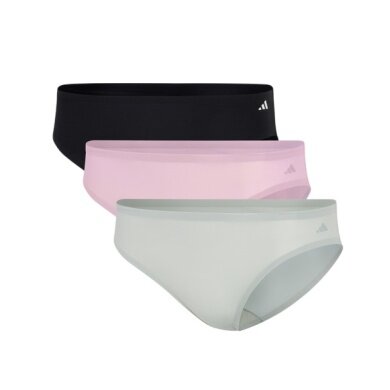 adidas bielizna slip bikini (idealne dopasowanie) czarny/szary/różowy damska - 3 sztuki