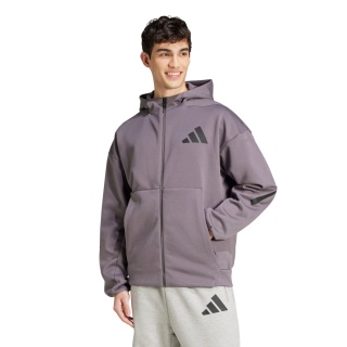adidas bluza z kapturem Z.N.E. Zip-Hoodie (bawełna/poliester) fioletowa męska