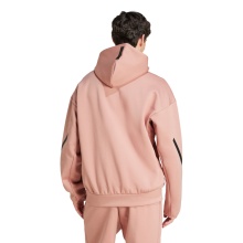 adidas bluza z kapturem Z.N.E. Zip-Hoodie (bawełna/poliester) różowa/jasnopomarańczowa męska
