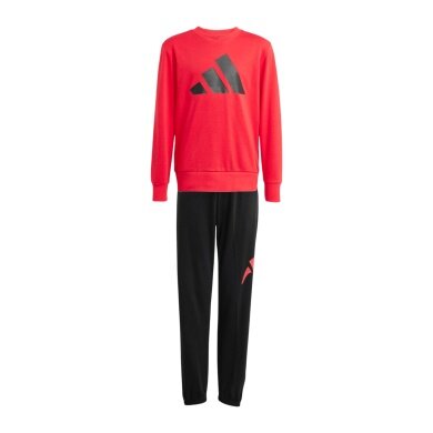 adidas dres treningowy Essentials Jogger (mieszanka bawełny) czerwony/czarny dziecięcy